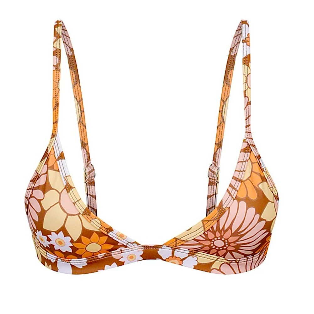 NWT: Kavala Collective Tava Triangle Bikini Top in Flower Power size M